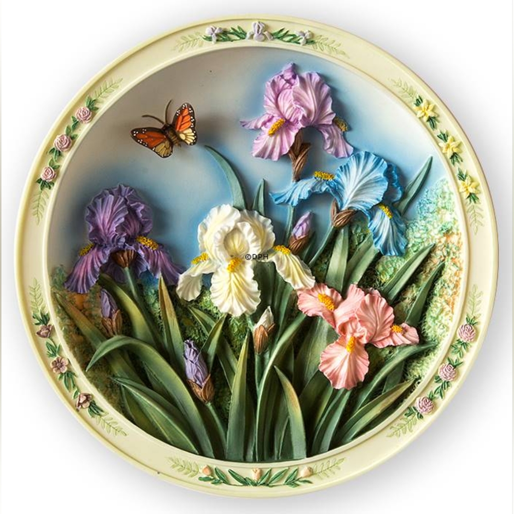 Lena Liu's Beautiful Gardens "The Iris Garden" 3-D Collector Plate - No. C2346 - Picture 8 of 8